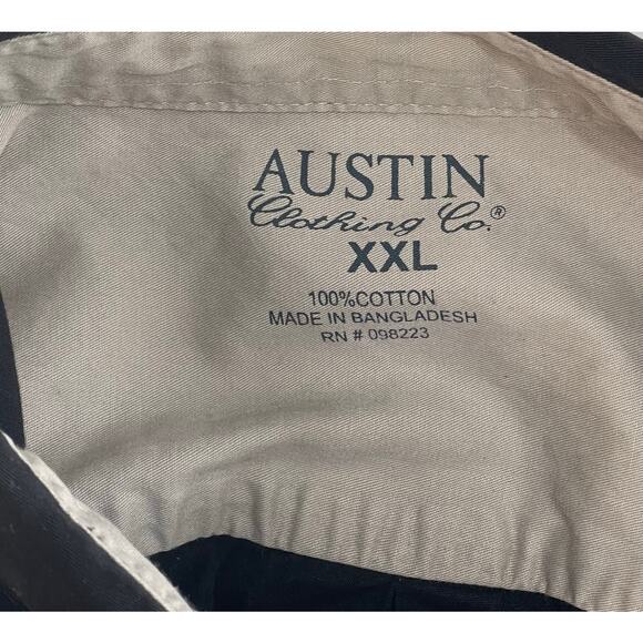 Austin Clothing Co. black button-down long sleeve shirt. sz XXL - Picture 3 of 3